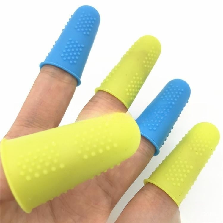 Silicone cNon-slip High Temperature Resistant Fingertip Protective Cover With Particles Three Yards Food Grade