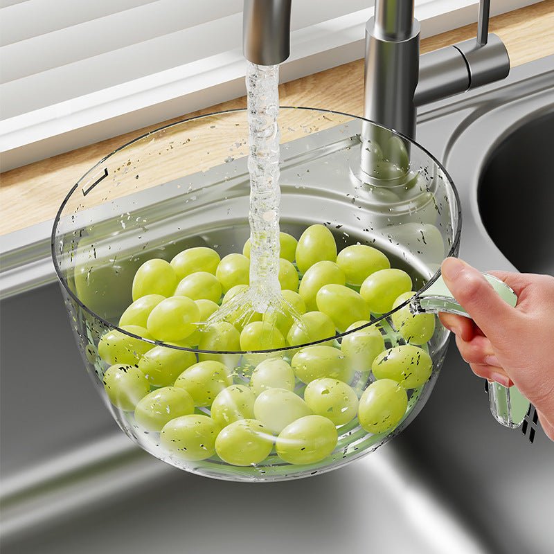 Multifunctional Kitchen Drainage Basket – Rice, Fruit & Vegetable Washer