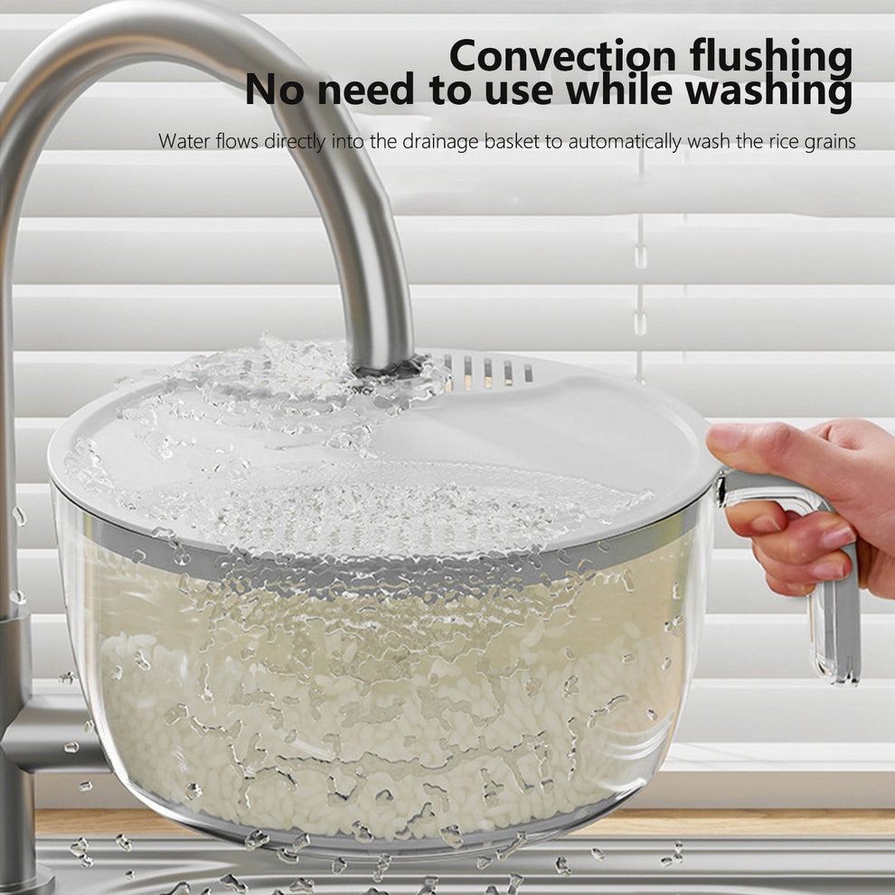 Multifunctional Kitchen Drainage Basket – Rice, Fruit & Vegetable Washer