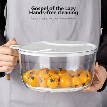 Multifunctional Kitchen Drainage Basket – Rice, Fruit & Vegetable Washer